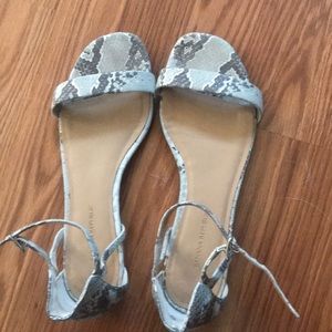Banana republic leather snakeskin sandals 7.5